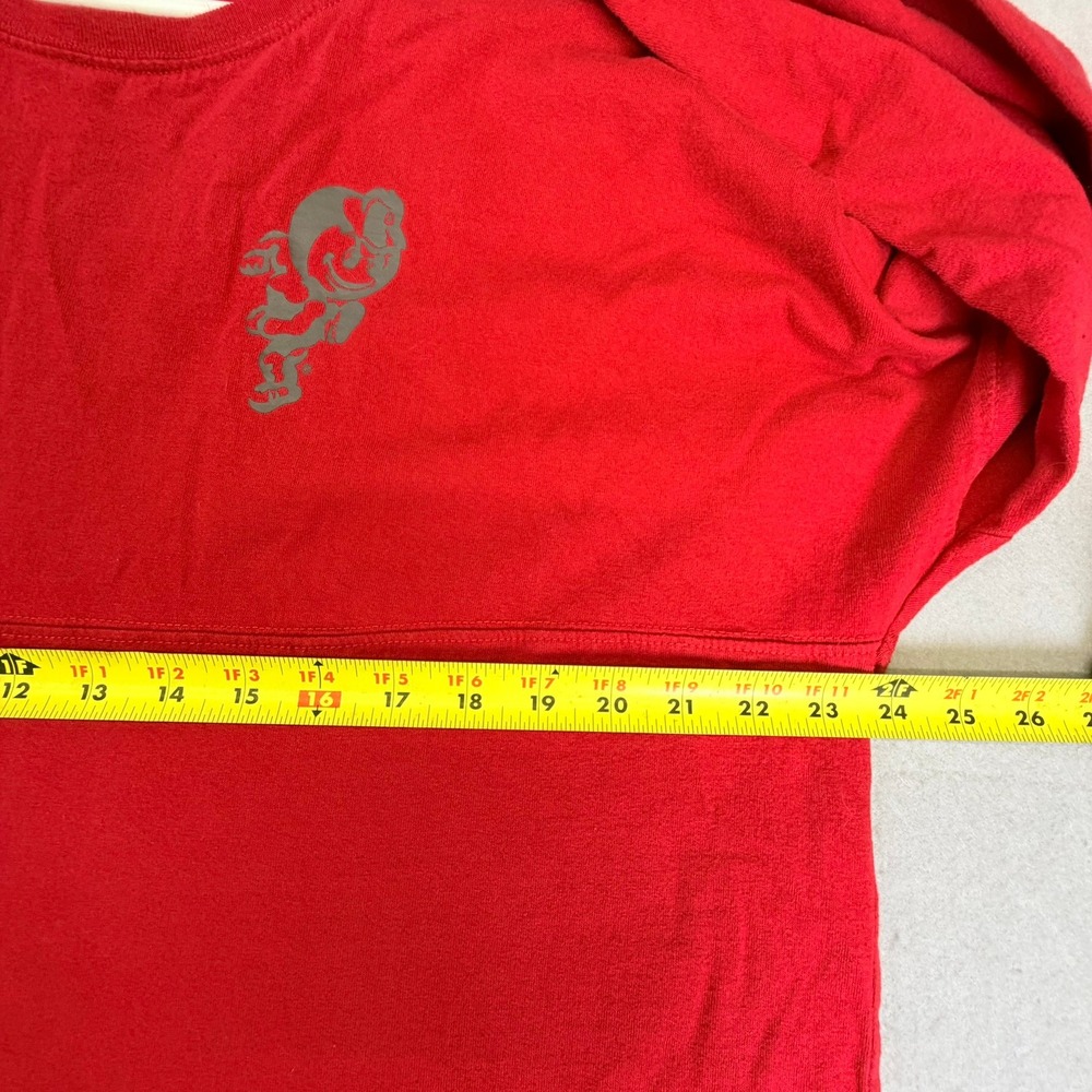 Ohio State Buckeyes Spirit Jersey Adult XL Red Long Sleeve Brutus Est 1870 Shirt - Picture 5 of 7